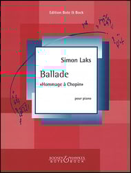 cover Ballade piano sheet music cover